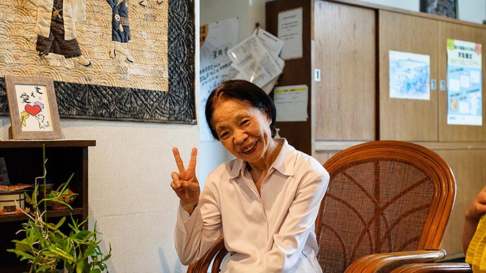 笑顔で過ごす入居者さま