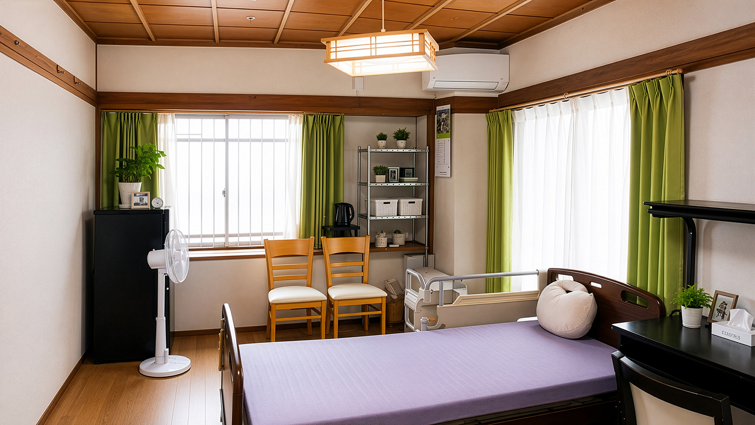 元旅館の広さを活かして整えた居室